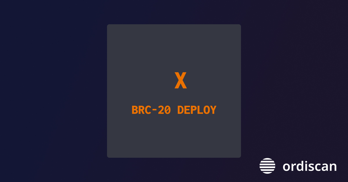 ₳X (BRC-20) | Ordiscan